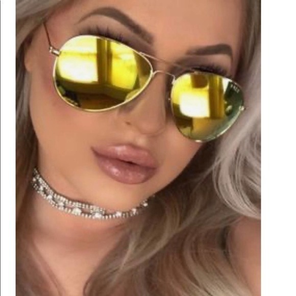 New Mirrored Aviator Sunglasses GoldFire